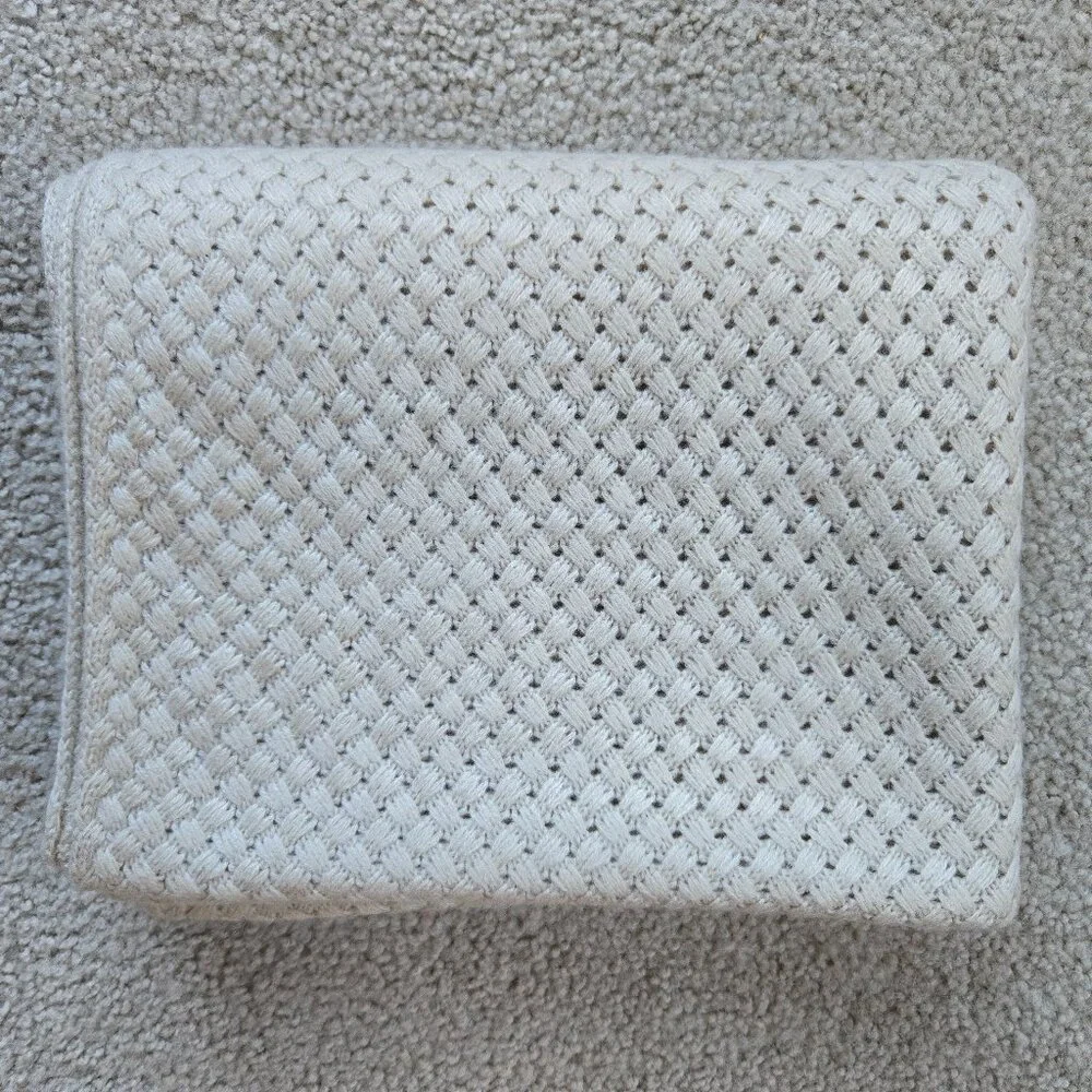 Organic Work Cashmere Basketweave Scarf Natural/Oatmeal